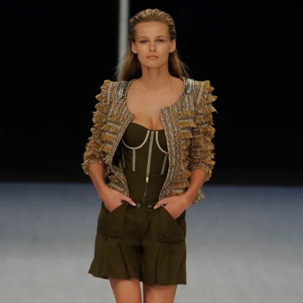 Matthew Williamson fringed blazer jacket with beading 14